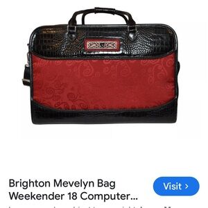 Brighton Elegant Red and Black Laptop Bag